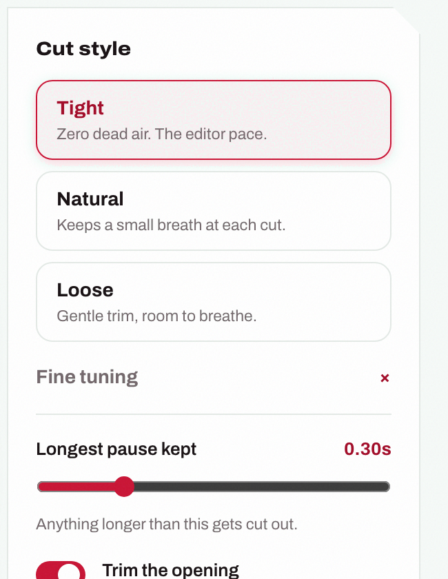 Pick your pace